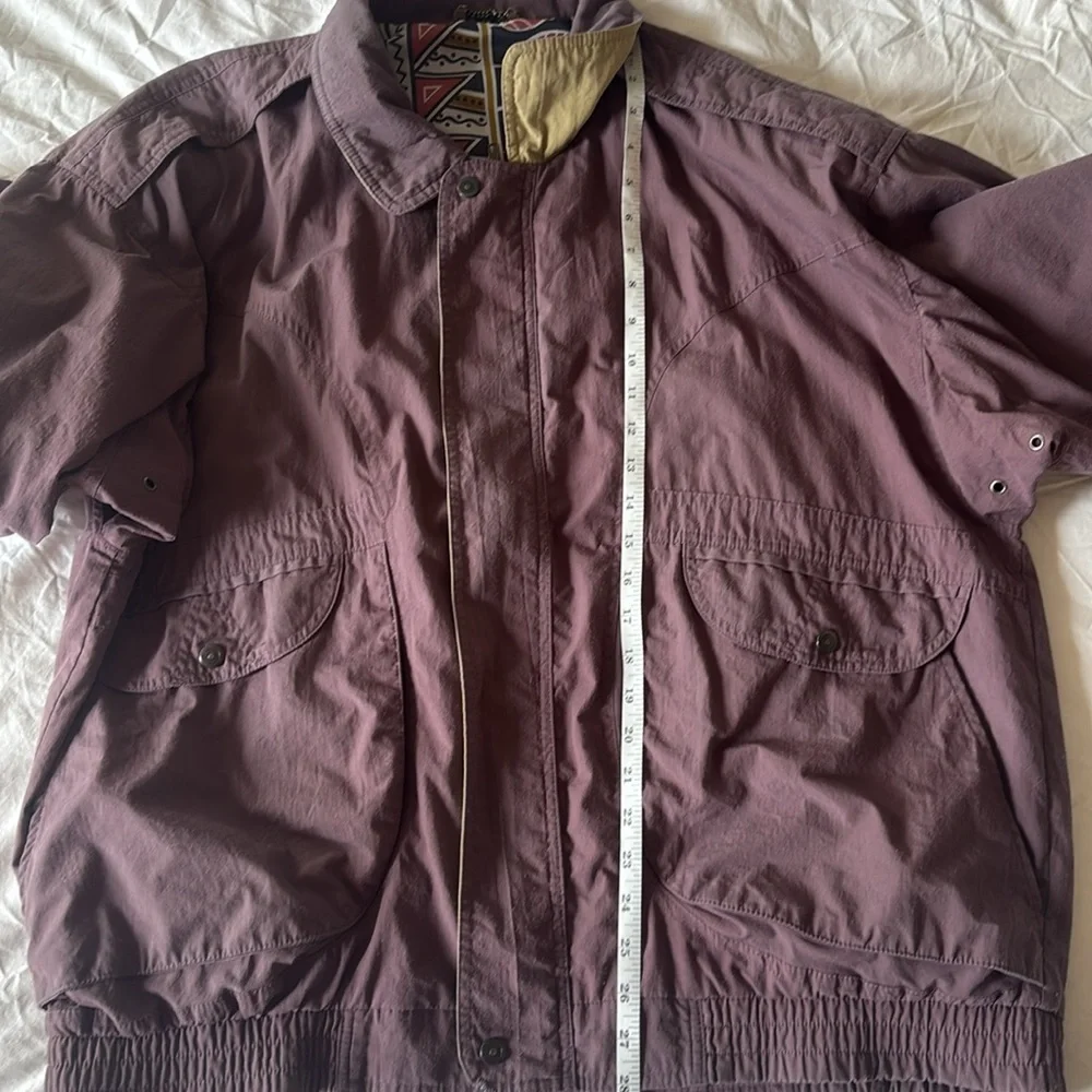 Vintage Lightweight Dusty Mauve Bomber Jacket - Picture 11 of 14